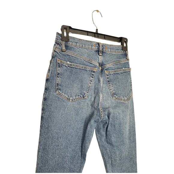 We The Free Distressed Button Fly Raw Cut High rise Mom Jean Size 2 or 26 - EUC - Picture 5 of 12